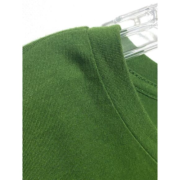 Lori Goldstein LOGO Modal Blend Green Shirt Colorful Sheer Back Panel Womens L - Picture 5 of 7